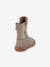 Blotevoetenlaarzen kinderen BAREFOOT TEX SUEDE Froddo bordeauxrood+goud+grijs+zwart - vertbaudet enfant 