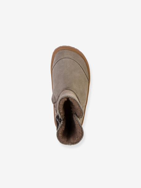 Blotevoetenlaarzen kinderen BAREFOOT TEX SUEDE Froddo bordeauxrood+goud+grijs+zwart - vertbaudet enfant 