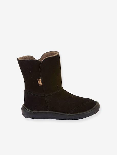 Bottes pieds nus enfants BAREFOOT TEX SUEDE Froddo bordeaux+gris+noir+or - vertbaudet enfant 