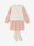 Ensemble robe 3 pièces enfant fille écru+mauve - vertbaudet enfant 