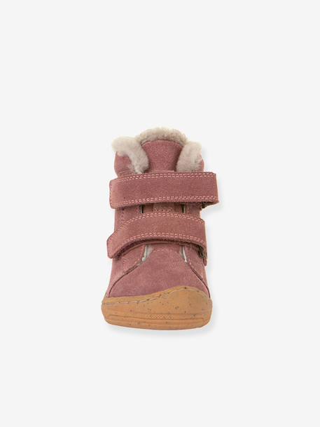 Boots voor meisjes MINNI SUEDE FRODDO fuchsia+oudroze+petrolblauw - vertbaudet enfant 