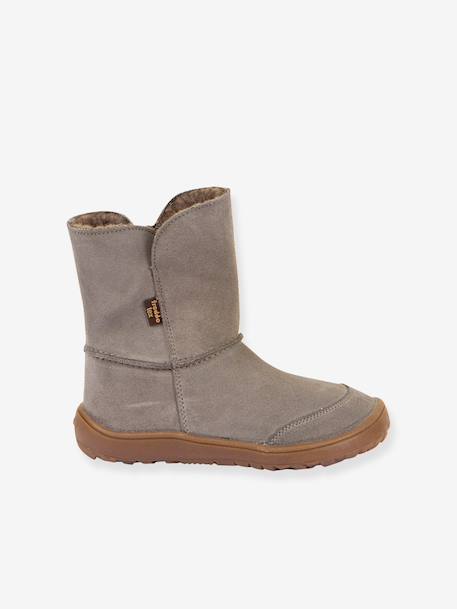Blotevoetenlaarzen kinderen BAREFOOT TEX SUEDE Froddo bordeauxrood+goud+grijs+zwart - vertbaudet enfant 