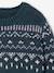 Pull jacquard col rond vert - vertbaudet enfant 