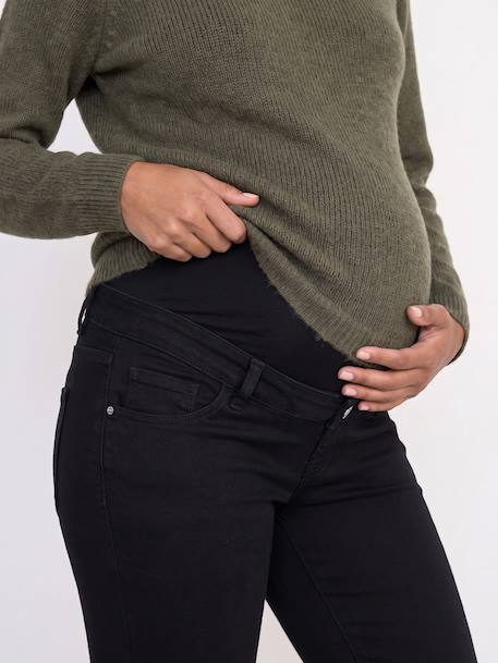 Zwangerschapsjeans slim flare zwart - vertbaudet enfant 