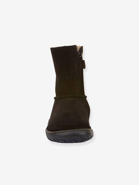 Bottes pieds nus enfants BAREFOOT TEX SUEDE Froddo bordeaux+gris+noir+or - vertbaudet enfant 