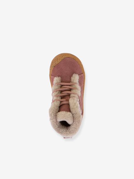 MINNI SUEDE LACES laarzen voor kinderen FRODDO karamel+oudroze - vertbaudet enfant 
