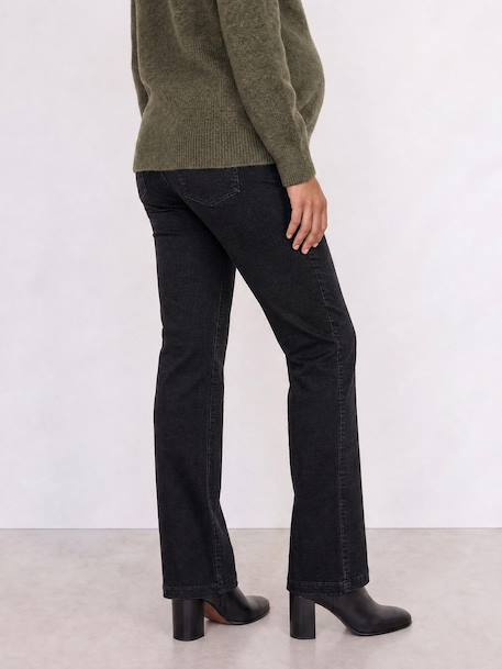 Zwangerschapsjeans slim flare zwart - vertbaudet enfant 