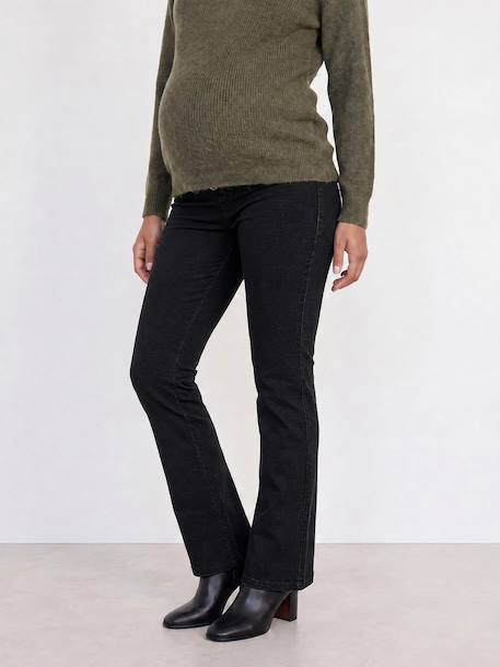 Zwangerschapsjeans slim flare zwart - vertbaudet enfant 