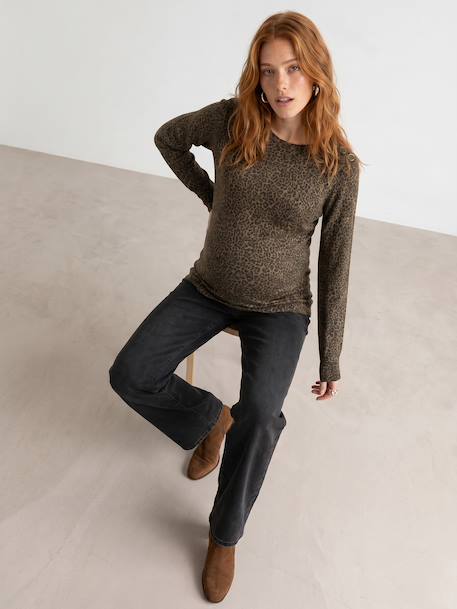 Pull de grossesse noir+vert - vertbaudet enfant 