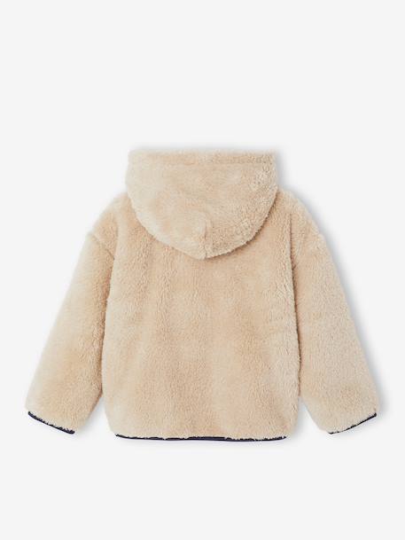 Sweat polaire à capuche garçon blanc - vertbaudet enfant 