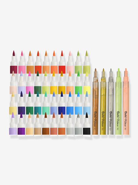 BUKI etui met 45 acrylstiften meerkleurig - vertbaudet enfant 