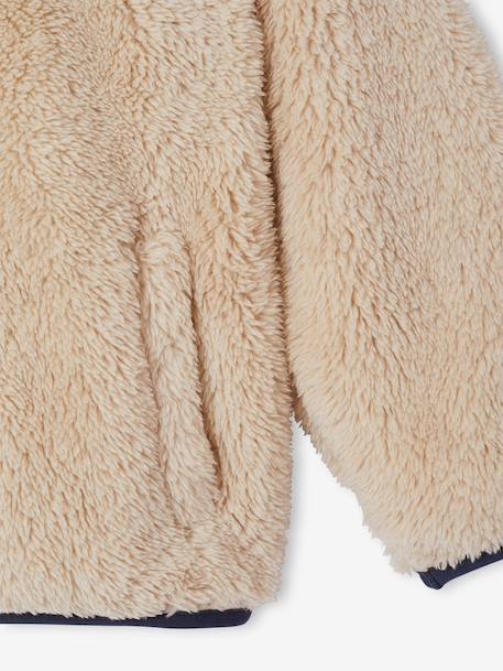 Fleece hoodie voor jongens wit - vertbaudet enfant 