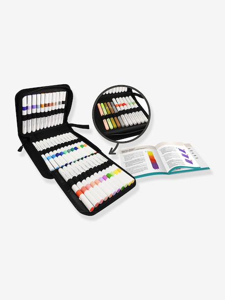 BUKI etui met 45 acrylstiften meerkleurig - vertbaudet enfant 