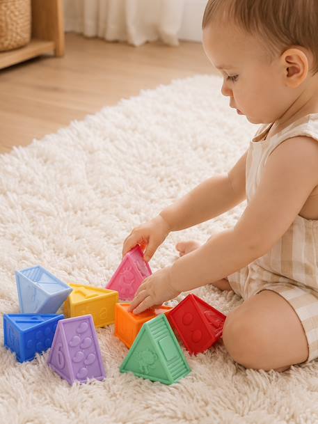 Set sensorische driehoeken baby meerkleurig - vertbaudet enfant 