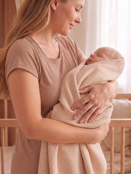 Couverture bébé en tricot coton ficelle - vertbaudet enfant 