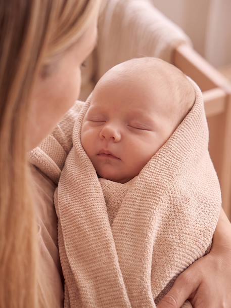 Couverture bébé en tricot coton ficelle - vertbaudet enfant 