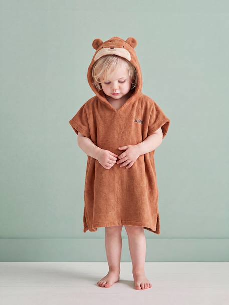 Poncho bébé en éponge hérisson rouille - vertbaudet enfant 