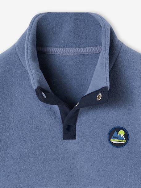Fleece sweater voor jongens met lange mouwen blauw+groen - vertbaudet enfant 