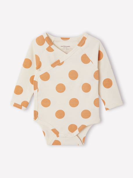 Lot de 5 bodies naissance manches longues beige - vertbaudet enfant 
