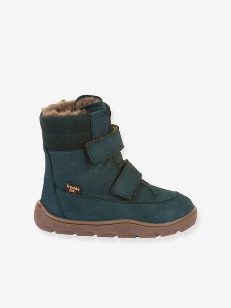 Blotevoetenlaarzen voor kinderen ZERU TEX WINTER BAREFOOT Froddo donkerblauw+goudroze+petrolblauw - vertbaudet enfant 
