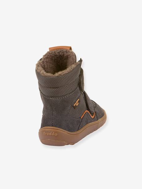 Winterlaarzen blote voeten kinderen BAREFOOT TEX WINTER Froddo bordeauxrood+leigrijs+nachtblauw+olijf+zwart - vertbaudet enfant 