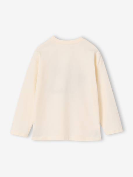 T-shirt met lange mouwen jongen écru - vertbaudet enfant 