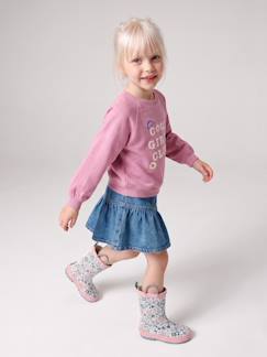 Meisje-Rok-Denim rok met volant