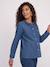 Denim zwangerschaps- en voedingsblouse middenblauw - vertbaudet enfant 
