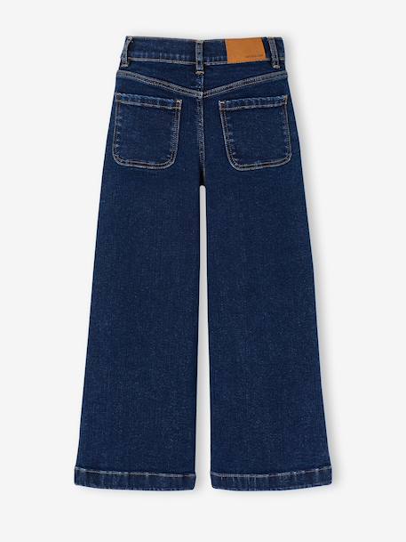 Wijde meisjesjeans donkerblauw - vertbaudet enfant 