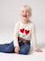 T-shirt manches longues fille écru+rose poudré - vertbaudet enfant 