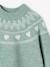 Jacquard trui met lange mouwen meisje lichtroze+saliegroen - vertbaudet enfant 