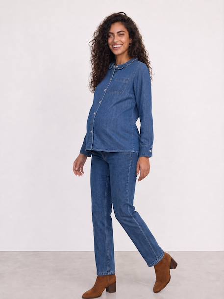 Chemise grossesse et allaitement bleu moyen - vertbaudet enfant 