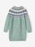Robe fille manches longues camel+rose poudré+vert sauge - vertbaudet enfant 