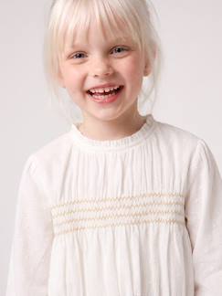 Meisje-Hemd, blouse, tuniek-Meisjesblouse met lange mouwen