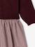 Robe 2 en 1 manches longues fille prune+rose poudré - vertbaudet enfant 