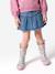Denim rok met volant jeansblauw - vertbaudet enfant 