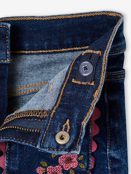 Wijde meisjesjeans donkerblauw - vertbaudet enfant 