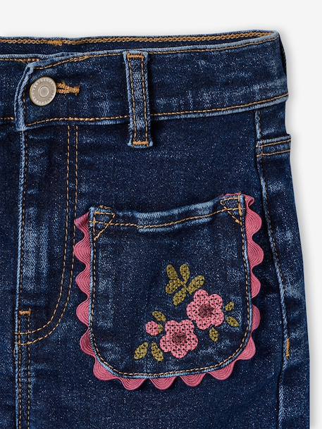 Wijde meisjesjeans donkerblauw - vertbaudet enfant 