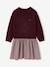 Robe 2 en 1 manches longues fille prune+rose poudré - vertbaudet enfant 