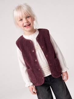 -Mouwloos meisjesvest van sherpa