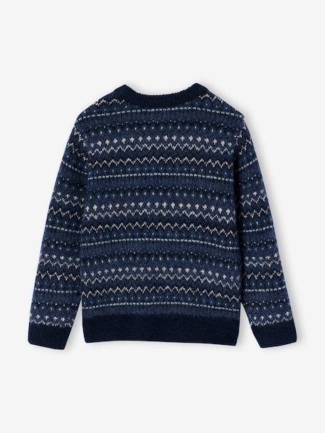 Jongenstrui met jacquarddessin marineblauw - vertbaudet enfant 