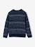 Pull jacquard garçon col rond marine - vertbaudet enfant 