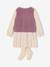 Ensemble robe 3 pièces enfant fille écru+mauve - vertbaudet enfant 
