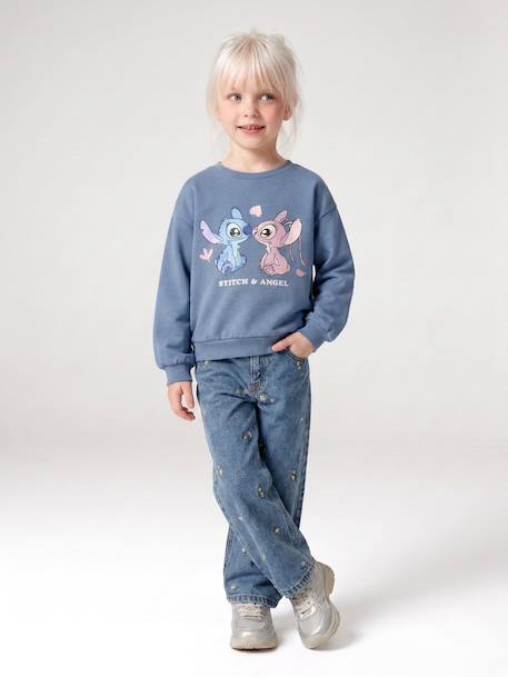 Sweat Lilo et Stitch bleu chambray - vertbaudet enfant 