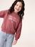 Sweat fille col rond mauve+rose pâle - vertbaudet enfant 
