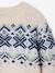 Jacquard trui voor jongens met ronde hals wit - vertbaudet enfant 