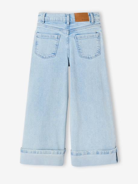 Jean large enfant fille denim bleached - vertbaudet enfant 