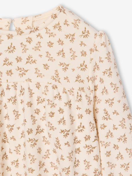 Ensemble robe 3 pièces enfant fille écru+mauve - vertbaudet enfant 