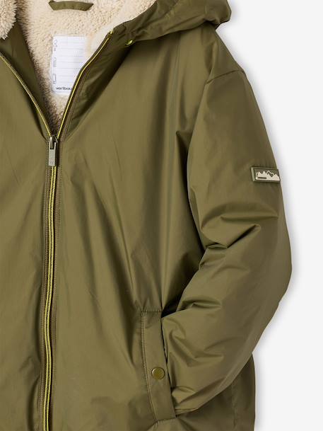 Lange windbreaker jongen olijf - vertbaudet enfant 