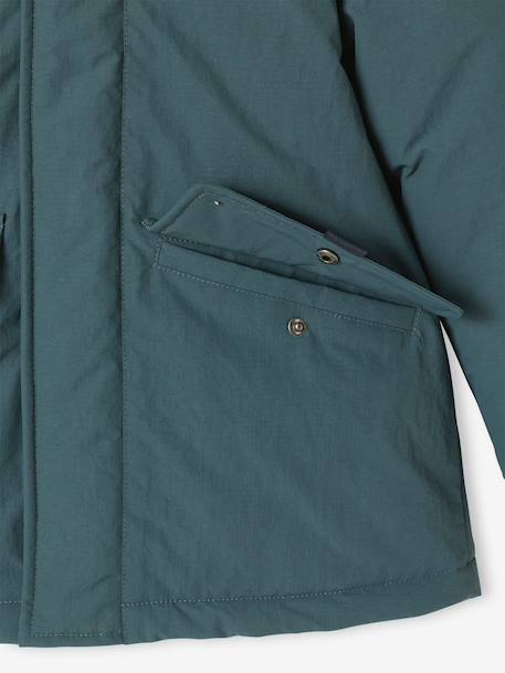 Parka 3 en 1 garçon amovible bleu ardoise+noix de pécan - vertbaudet enfant 